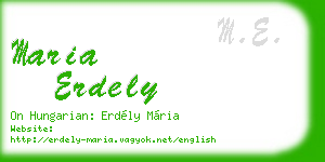 maria erdely business card